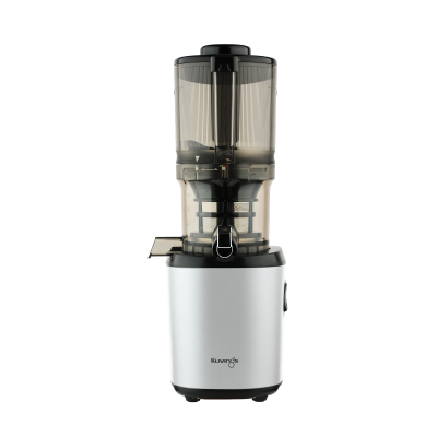 Vista Lateral Kuvings AUTO6 Slow Juicer Mãos Livres Azul Prata